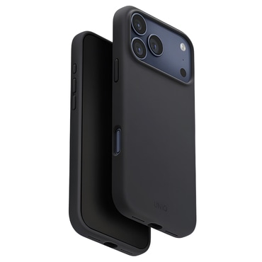 Premium ovitek UNIQ "Lino MagClick™" za iPhone 17 Pro Max - Charcoal Black