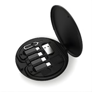 Set dodatkov in pretvornikov USB-C, Lightning, Micro in USB-A za telefon z vgrajenim stojalom in kabelskimi priključki 60W, s prostorom za shranjevanje SIM, SD kartic