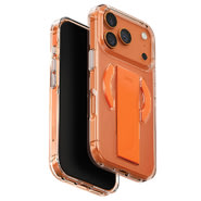 Premium ovitek UNIQ "Heldro Air MagClick™" za iPhone 17 Pro - Clear / Orange