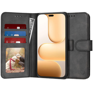 Etui Techsuit "Diary Book" za Honor 600 Lite - črn