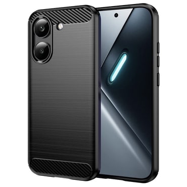TPU gel ovitek "Brushed Carbon" za Xiaomi Poco X8 Pro - črn