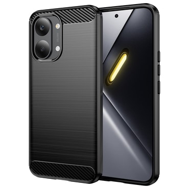 TPU gel ovitek "Brushed Carbon" za Xiaomi Poco X8 Pro Max - črn