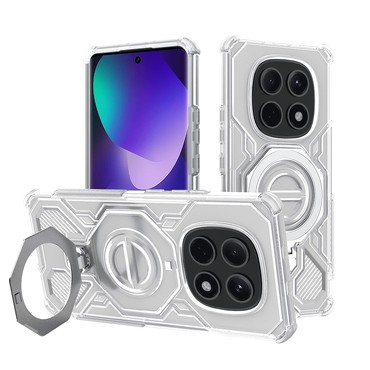 Hibridni ovitek "Carbon Shield Pro" za Xiaomi Redmi Note 15 5G / Poco M8 - white transparent