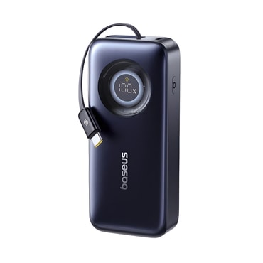 Power bank Baseus Enercore CR11 20000mAh - 67W, vgrajen USB-C kabel, digitalni zaslon - black