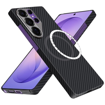 Premium ovitek Techsuit Aramid Fiber z MagSafe podporo za Samsung Galaxy S26 Ultra - Black