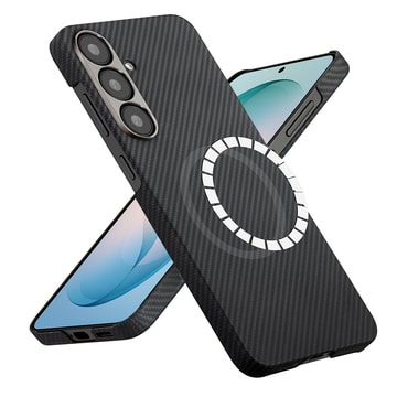 Premium ovitek Techsuit Aramid Fiber z MagSafe podporo za Samsung Galaxy S26 Plus - Black