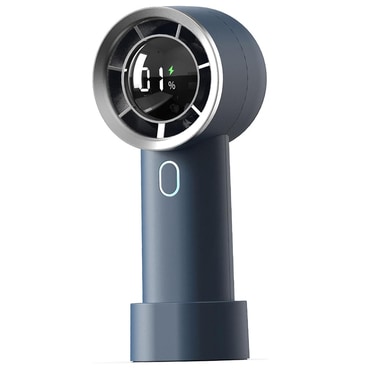 Ventilator Techsuit "HX130" z digitalnim prikazovalnikom, ultra tih, 1200mAh - moder