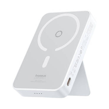 Power bank Baseus "MagPro Magnetic" 5000mAh 20W z MagSafe in USB-C kablom - white