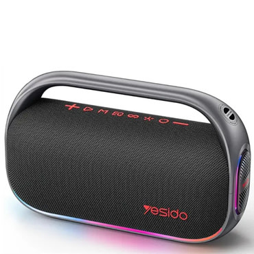 Bluetooth zvočnik Yesido "YSW31" Bluetooth 5.0, z RGB osvetlitvijo, 80W, 8000mAh in IPX5 vodoodpornostjo - črn