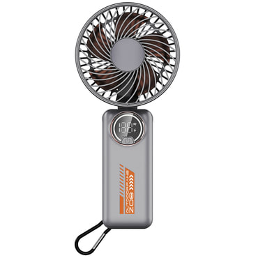 Mini ročni ventilator Techsuit "Z8" z LED prikazovalnikom, USB-C polnjenjem, 3 hitrostmi in 3600mAh - bel