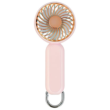 Prenosni ventilator Techsuit "A217" USB polnjenje, tri hitrosti, 1200mAh - roza