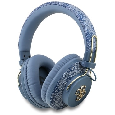 Bluetooth Over-Ear slušalke Guess "4G Metal Logo" BT 5.3 z ENC, USB-C in 300mAh - blue