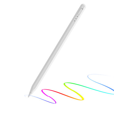 Stylus pisalo Techsuit "AX10-T" za iPad, USB-C, Palm Rejection, Tilt Pressure Sense, 125mAh - belo