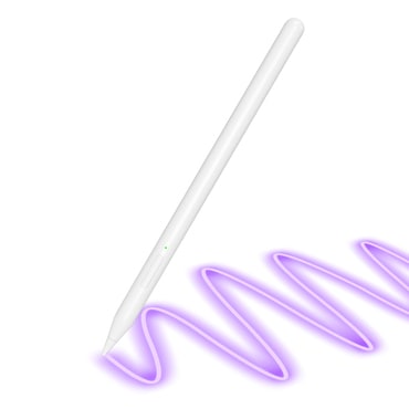 Stylus pisalo Techsuit "V15" Bluetooth, USB-C, Find My Pen App, Palm Rejection, Tilt Sensitivity, 130mAh - belo