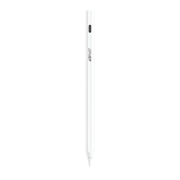 Stylus pisalo Acefast "V1" univerzalno z vgrajenim magnetom, samodejnim izklopom, 130mAh - white