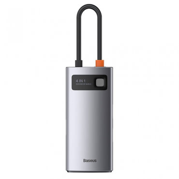 Razširitvena postaja Baseus "Metal Glam" USB-C - 2x USB-A, USB-C, HDMI, 4K pri 30Hz, PD100W - grey