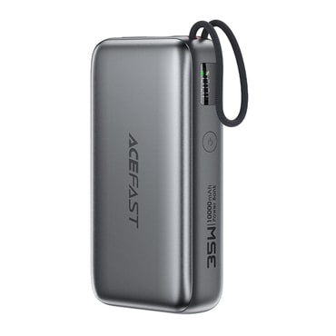 Power bank Acefast "M32" 35W - 10000mAh z izvlečnim kablom USB-C - metal gray