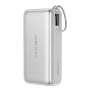 Power bank Acefast "M34" 45W - 20000mAh z izvlečnim kablom USB-C - silver