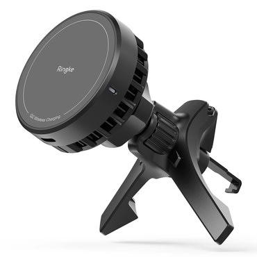 Magnetno avtomobilsko držalo Ringke "Peltier" z brezžičnim polnjenjem Qi2, za zračno režo, 15W - black