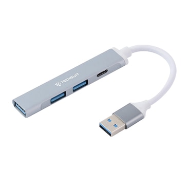 Hub postaja Techsuit "PolarisBridge 4v1 (H19)" USB-A - 2x USB-A 2.0, 1x USB-A 3.0, 1x USB-C - bela