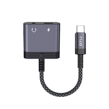 USB-C v AUX 3.5mm audio kabel Lito "LA04T" podpora za klice, hitro polnjenje 60W, 0.15m - black