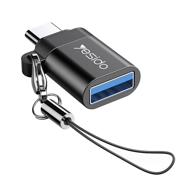 OTG adapter Yesido "GS06" USB-C v USB-A Plug and Play, 5Gbps - črn