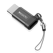 OTG adapter Yesido "GS04" Micro-USB v USB-C 480Mbps, Plug and Play - črn