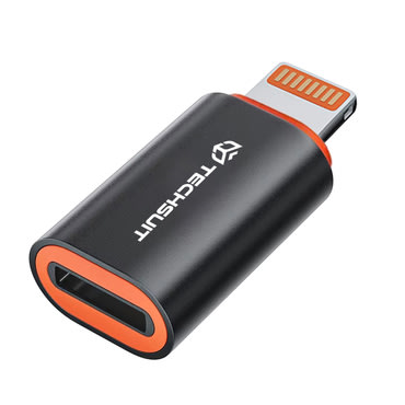 OTG adapter Techsuit "HyperPort A3" USB-C v Lightning PD20W - oranžen