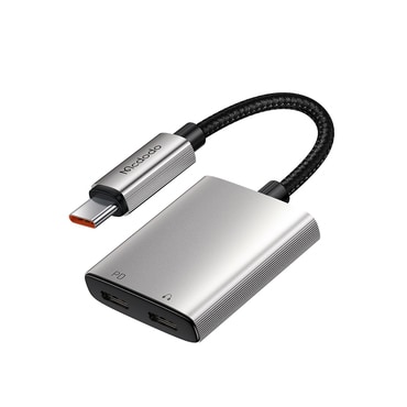 USB-C v USB-C audio kabel Mcdodo "Wales Series CA-5570" visoka ločljivost, PD60W, 12.5cm - gray