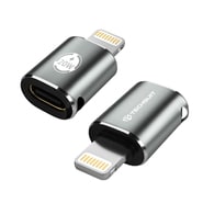 OTG adapter Techsuit "TitanCoreX A11" Lightning v USB-C 3A, aluminijasta zlitina, Plug and Play, hitro polnjenje - siv
