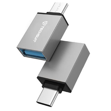 OTG adapter Techsuit "DuoVoltX A13" USB-A v USB-C 3A, 5Gbps, Plug and Play - siv