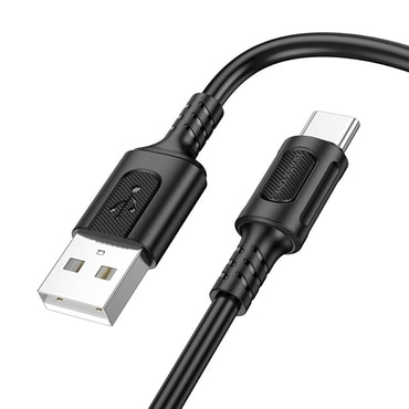 Polnilni in podatkovni 60W USB-A v USB-C kabel Borofone "Feliz Series BX111" - 3A - 1m - črn
