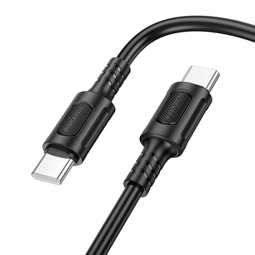 Polnilni in podatkovni 60W USB-C v USB-C kabel Borofone "Feliz Series BX111" - 3A - 1m - črn