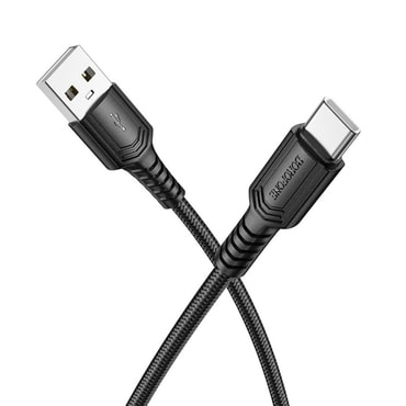 Polnilni in podatkovni USB-A v USB-C kabel Borofone "Certain Series BX116" - 3A - 1m - črn