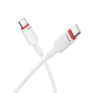 Polnilni in podatkovni 60W USB-C v USB-C kabel Borofone "Beneficio BX110" - 1m - bel