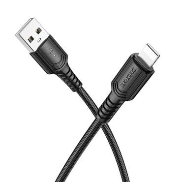 Polnilni in podatkovni USB-A v Lightning kabel Borofone "Certain Series BX116" - 2.4A - 1m - črn