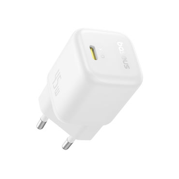 Stenski 45W polnilec Baseus "PicoGo" GaN hitro polnjenje, USB-C - moon white