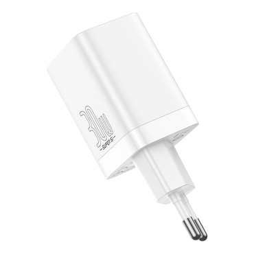 Stenski 30W polnilec Baseus "Super Si Pro" USB-C in USB-A - white