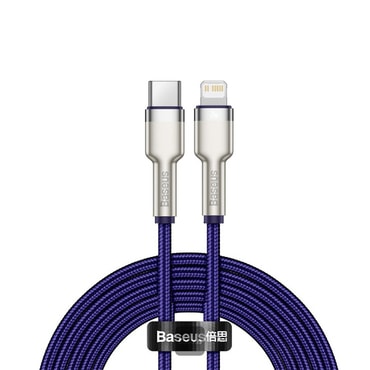 Polnilni in podatkovni 20W USB-C v Lightning kabel Baseus "Cafule Series Metal" - 480Mbps - 2m - purple
