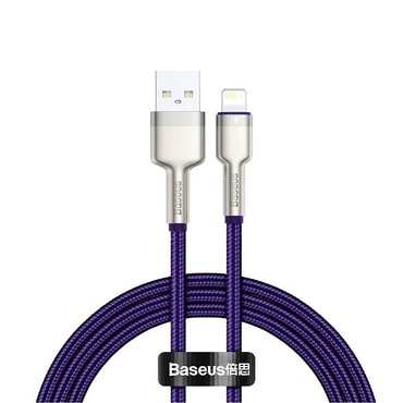 Polnilni in podatkovni USB-A v Lightning kabel Baseus "Cafule Series Metal" - 480Mbps - 2.4A - 1m - purple