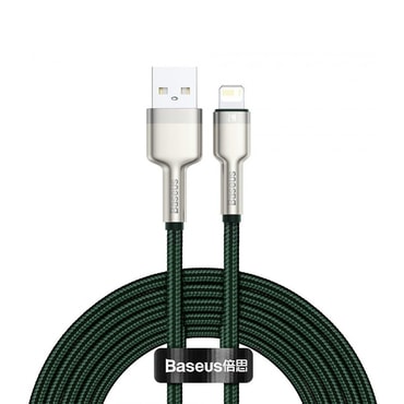 Polnilni in podatkovni USB-A v Lightning kabel Baseus "Cafule Series Metal" - 480Mbps - 2m - green