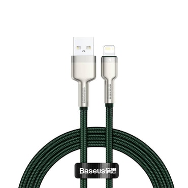 Polnilni in podatkovni USB-A v Lightning kabel Baseus "Cafule Series Metal" - 480Mbps - 2.4A - 1m - green