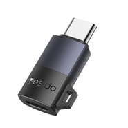 Lightning v USB-C OTG adapter Yesido "GS28" 60W, hitro polnjenje, 480Mbps, vrvica - siv