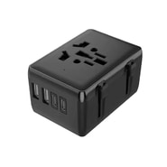 Potovalni adapter Techsuit "HHT203A" EU/UK/AUS/US, 2x USB-A + 2x USB-C, PD 20W - črn