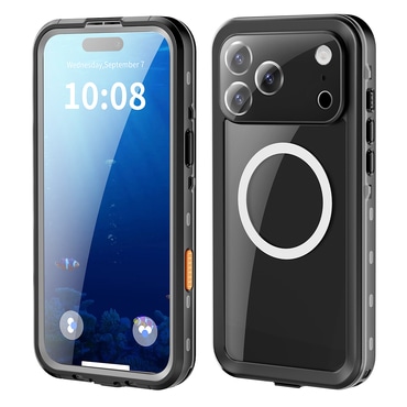 Vodoodporen ovitek ShellBox "WaterProof" za iPhone 17 Pro Max z IP68 za spuste do 1.5m globine - črn