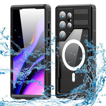 Vodoodporen ovitek ShellBox "WaterProof" za Samsung Galaxy S24 Ultra z IP68 za spuste do 1.5m globine - črn