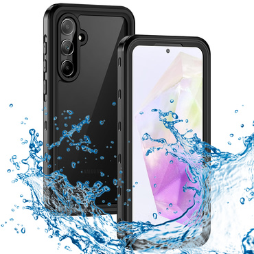 Vodoodporen ovitek ShellBox "WaterProof" za Samsung Galaxy A35 z IP68 za spuste do 1.5m globine - črn