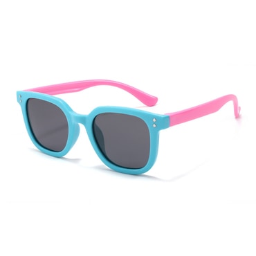 Otroška sončna očala za otroke Techsuit "8351-C27" polarizirana, kvadratna oblika - pink