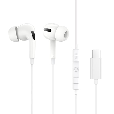 Slušalke Baseus "Encok C18" USB-C, z mikrofonom - bele