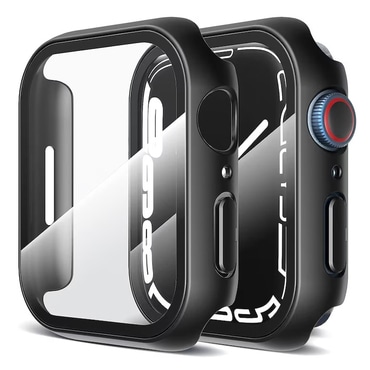 Ovitek z zaščito zaslona Techsuit "Defense360 Pro" za Apple Watch 7 45mm - črn